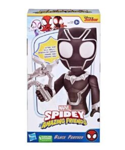 Figura Mega Spidey Black Panther Con Accesorio 22,5cm