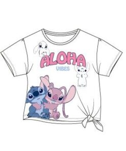 Camiseta Nudo Stitch Y Angel Aloha Vibes