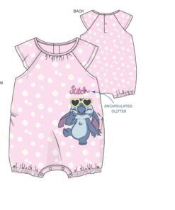 Pelele Bebe Stitch Margaritas