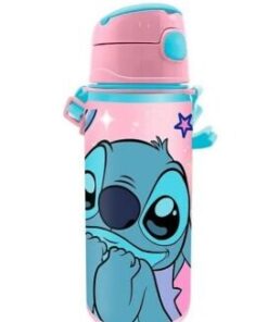 Botella Aluminio Con Asa 600ml Stitch