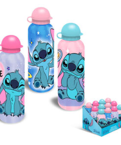 Botella Aluminio 500ml 3 Diseños Stitch