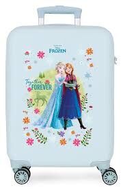 Trolley Abs 55cm. 4r. Frozen Forever Azul Claro