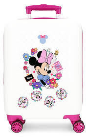 Trolley Abs Minnie Flowers 55cm