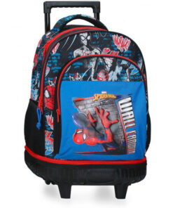 Mochila Compact Desm. 2r. Spiderman Wall Crawler