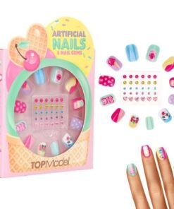 Topmodel Set De Uñas Postizas Y Piedras Candy Glam