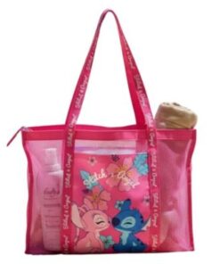 Bolsa Playa Rejilla Angel  Stitch Disney