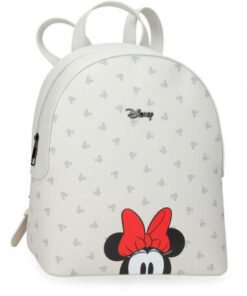 Mochila 26cm. Bowlogue Minnie Beige