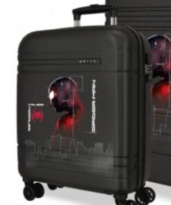 Trolley Abs 55cm. C/exp. 4r. Spiderman Technology Negr