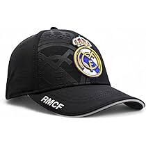 Gorra Real Madrid Junior Negra, Escudo Relieve