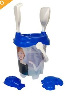 Cubo Playa Equipado Frozen Transp. C/moldes