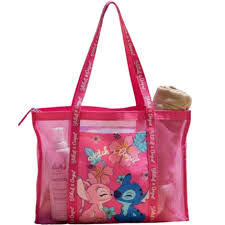 Bolsa Playa Rejilla Grande Angel  Stitch Disney