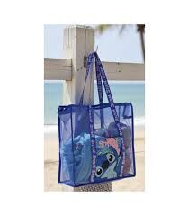 Bolsa Playa Rejilla Grande Stitch Disney