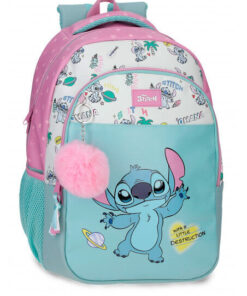 Mochila Adap. 42cm 2c. Stitch Little Destruction