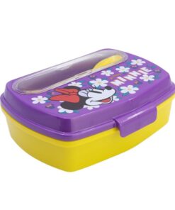 Sandwichera Rectangular Con Cubiertos Minnie Sunshine