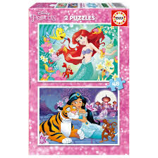 Educa Puzzle 2 X 48 Piezas Disney Princess Ariel Y Jasmine
