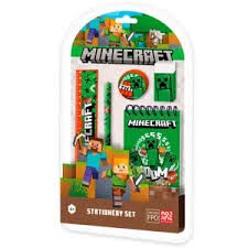 Set De Papelería 5 Pcs Minecraft